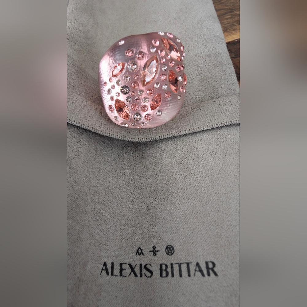 Alexis Bittar Lucite And Crystal Ring